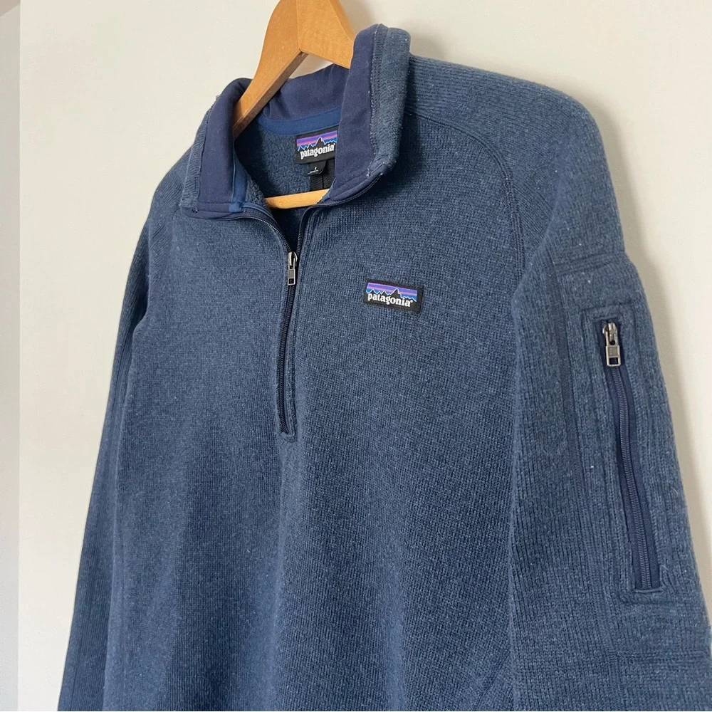 Patagonia Blue Better Sweater Quarter Zip Pullover Sweatshirt - Picture 3 of 5